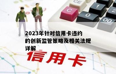 2023年针对信用卡违约的创新监管策略及相关法规详解