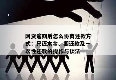 网贷逾期后怎么协商还款方式：只还本金、期还款及一次性还款的操作与谈法