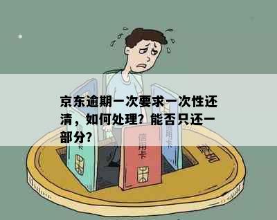 京东逾期一次要求一次性还清，如何处理？能否只还一部分？