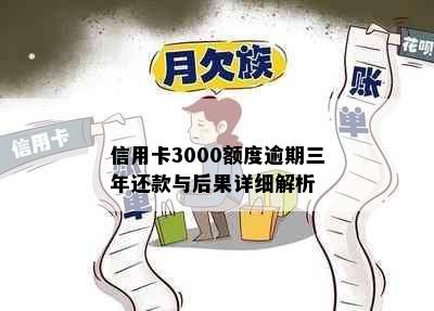 信用卡3000额度逾期三年还款与后果详细解析