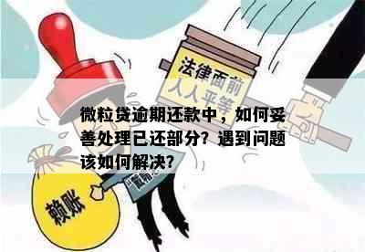 微粒贷逾期还款中，如何妥善处理已还部分？遇到问题该如何解决？