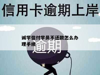 诚学信付学员不还款怎么办理手续