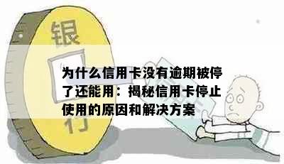 为什么信用卡没有逾期被停了还能用：揭秘信用卡停止使用的原因和解决方案