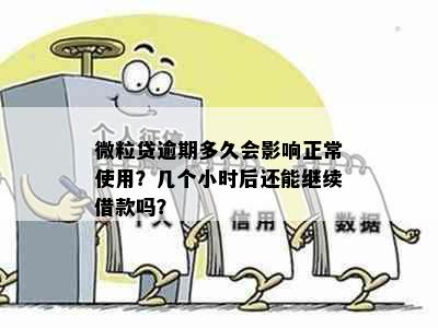 微粒贷逾期多久会影响正常使用？几个小时后还能继续借款吗？