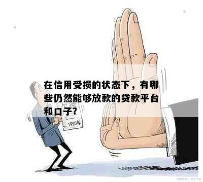 在信用受损的状态下，有哪些仍然能够放款的贷款平台和口子？