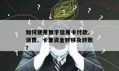 如何使用数字信用卡付款、消费、卡里资金转移及转账？