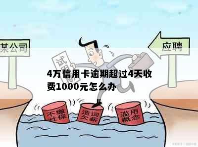 4万信用卡逾期超过4天收费1000元怎么办