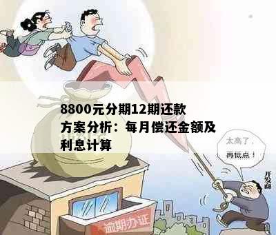 8800元分期12期还款方案分析：每月偿还金额及利息计算