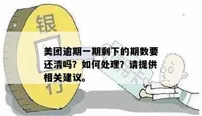 美团逾期一期剩下的期数要还清吗？如何处理？请提供相关建议。