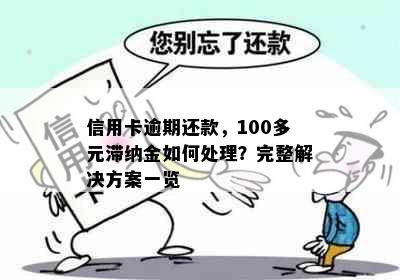 信用卡逾期还款，100多元滞纳金如何处理？完整解决方案一览