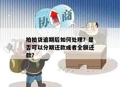 拍拍贷逾期后如何处理？是否可以分期还款或者全额还款？