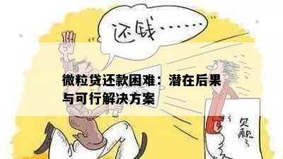 微粒贷还款困难：潜在后果与可行解决方案