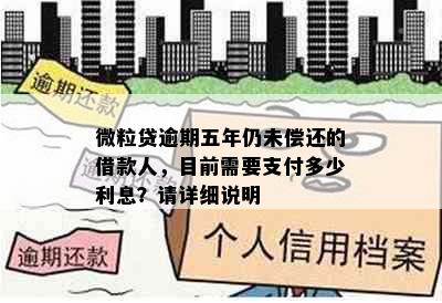 微粒贷逾期五年仍未偿还的借款人，目前需要支付多少利息？请详细说明