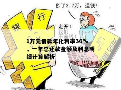 1万元借款年化利率36%，一年总还款金额及利息明细计算解析