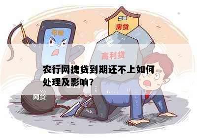 农行网捷贷到期还不上如何处理及影响？