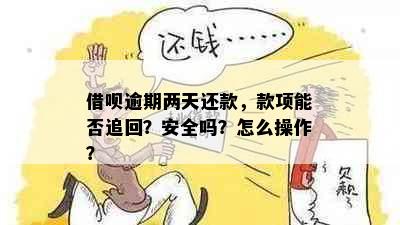 借呗逾期两天还款，款项能否追回？安全吗？怎么操作？