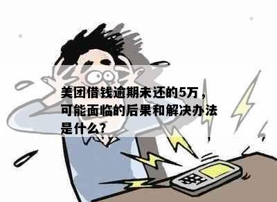 美团借钱逾期未还的5万，可能面临的后果和解决办法是什么？