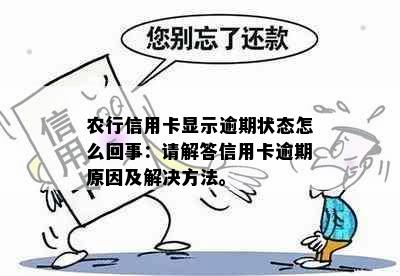 农行信用卡显示逾期状态怎么回事：请解答信用卡逾期原因及解决方法。