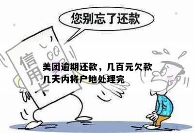 美团逾期还款，几百元欠款几天内将户地处理完