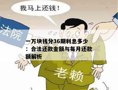 一万块钱分36期利息多少：合法还款金额与每月还款额解析