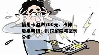 信用卡盗刷700元，法律后果明确：刑罚解读与案例分析