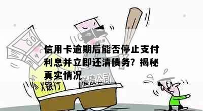 信用卡逾期后能否停止支付利息并立即还清债务？揭秘真实情况