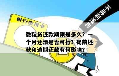 微粒贷还款期限是多久？一个月还清是否可行？提前还款和逾期还款有何影响？