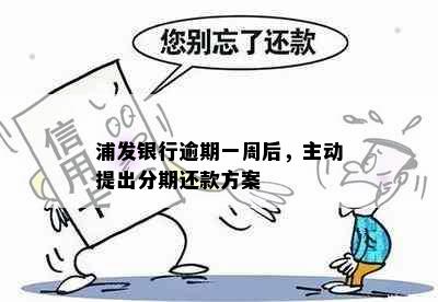 浦发银行逾期一周后，主动提出分期还款方案