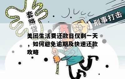 美团生活费还款日仅剩一天，如何避免逾期及快速还款攻略