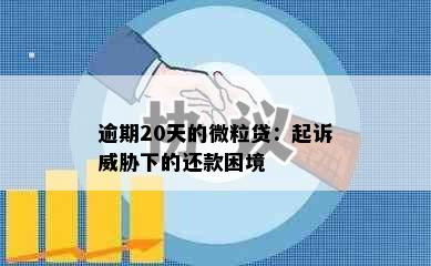 逾期20天的微粒贷：起诉威胁下的还款困境