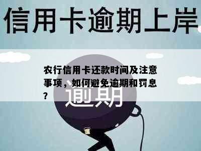 农行信用卡还款时间及注意事项，如何避免逾期和罚息？