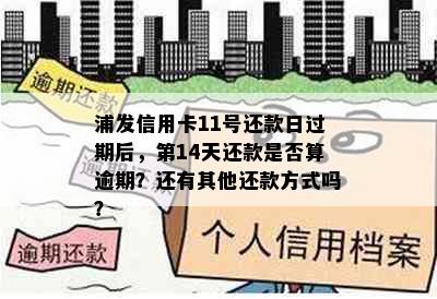 浦发信用卡11号还款日过期后，第14天还款是否算逾期？还有其他还款方式吗？