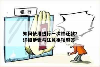 如何使用进行一次性还款？详细步骤与注意事项解答