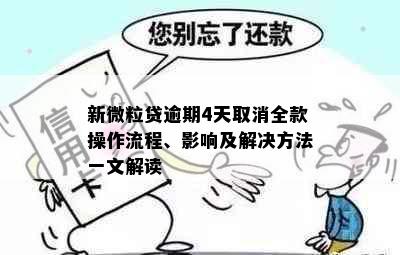 新微粒贷逾期4天取消全款操作流程、影响及解决方法一文解读