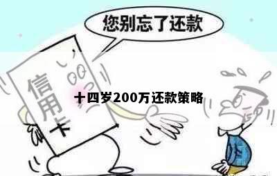 十四岁200万还款策略