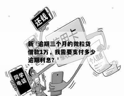 新 '逾期三个月的微粒贷借款1万，我需要支付多少逾期利息？'