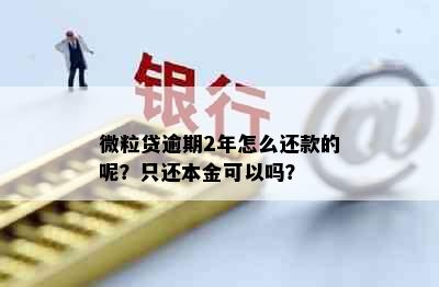 微粒贷逾期2年怎么还款的呢？只还本金可以吗？