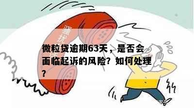 微粒贷逾期63天，是否会面临起诉的风险？如何处理？