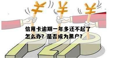 信用卡逾期一年多还不起了怎么办？是否成为黑户？