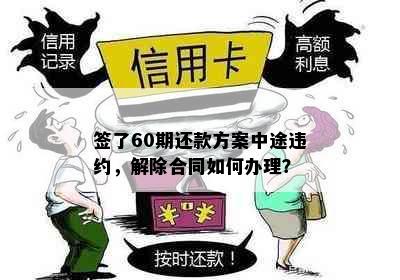 签了60期还款方案中途违约，解除合同如何办理？