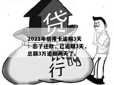 2021年信用卡逾期3天：忘了还款，已逾期3天，总额3万逾期两天了。