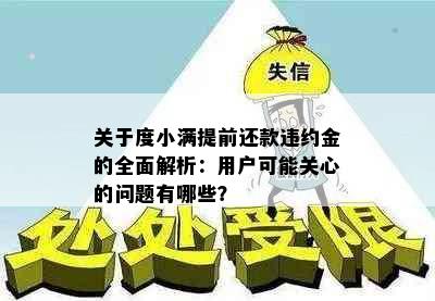 关于度小满提前还款违约金的全面解析：用户可能关心的问题有哪些？