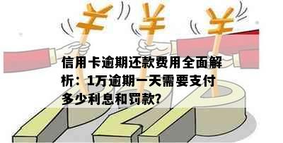 信用卡逾期还款费用全面解析：1万逾期一天需要支付多少利息和罚款？