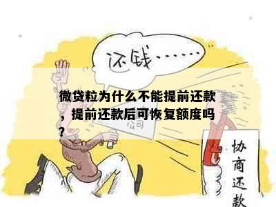 微贷粒为什么不能提前还款，提前还款后可恢复额度吗？