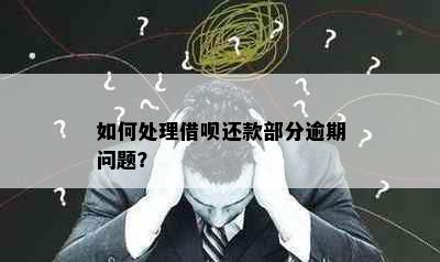 如何处理借呗还款部分逾期问题？