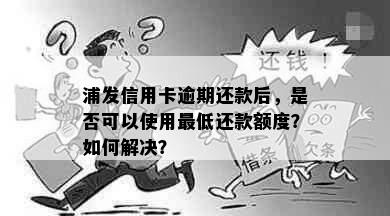 浦发信用卡逾期还款后，是否可以使用更低还款额度？如何解决？