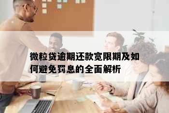 微粒贷逾期还款宽限期及如何避免罚息的全面解析