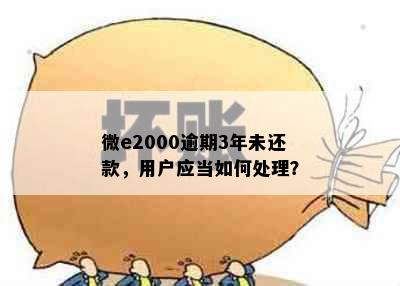 微e2000逾期3年未还款，用户应当如何处理？