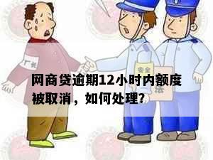 网商贷逾期12小时内额度被取消，如何处理？