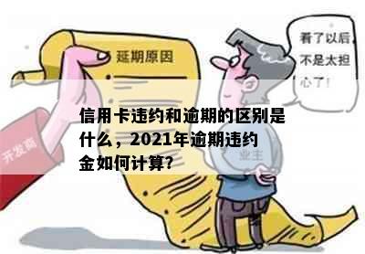 信用卡违约和逾期的区别是什么，2021年逾期违约金如何计算？